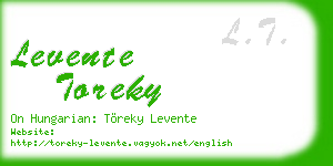 levente toreky business card